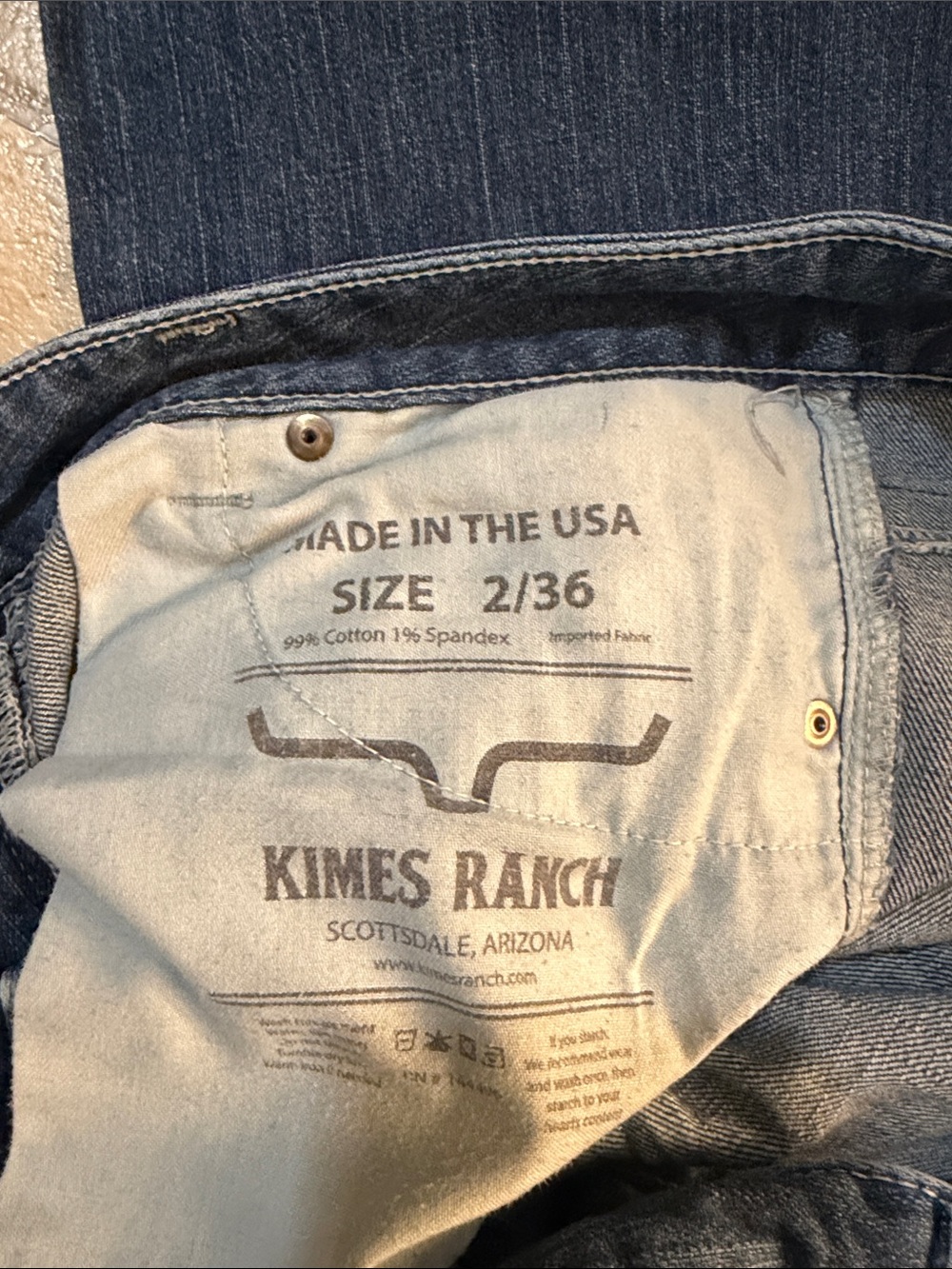 Kimes Jeans, Jolene Women’s Dark Blue Straight-Leg Jeans - Picture 3 of 3